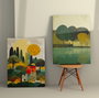 Wallity Cuadros Decorativos de Lienzo 2 Piezas 50 x 70 cm